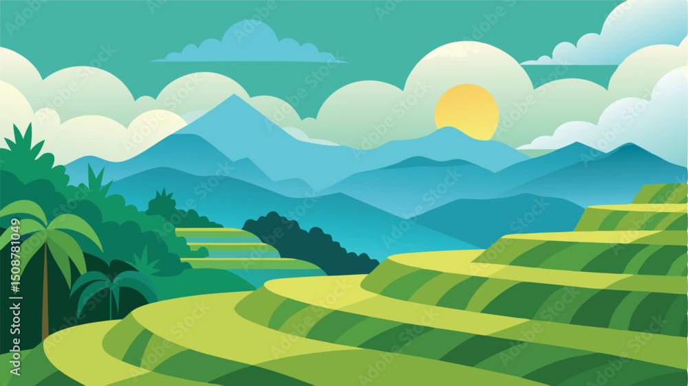 Obraz premium silhouette of elephants on savanna at sunset