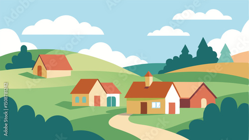 realistic mountain lake with sunset reflections