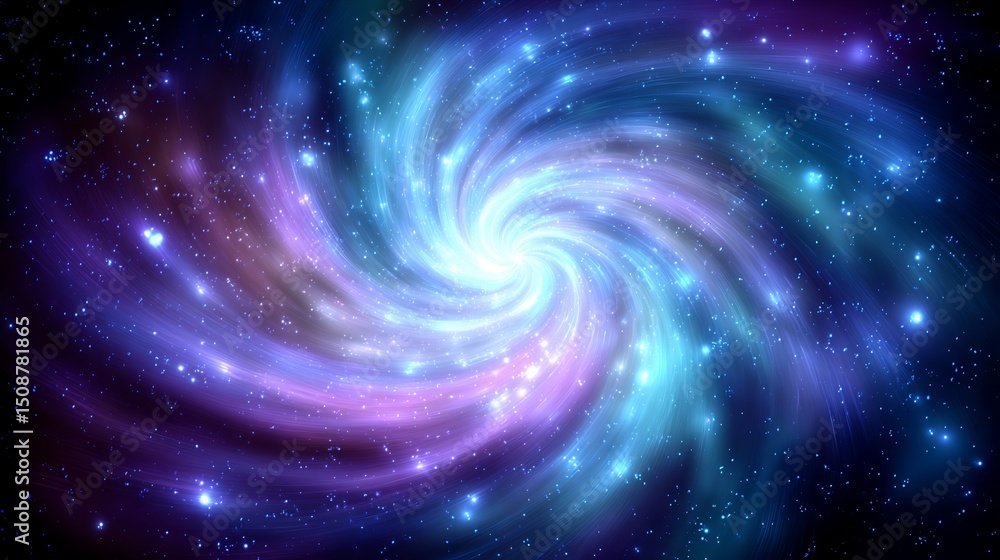 Fototapeta premium A swirling galaxy with vibrant colors.