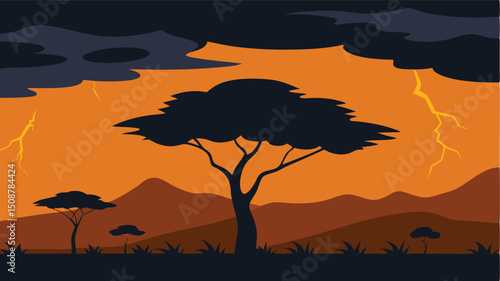 Tropical Rainforest Canopy View with Monkeys