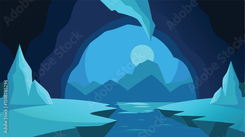 Mountainous Jungle with Thick Mist and Waterfalls