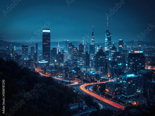 hong kong skyline at night