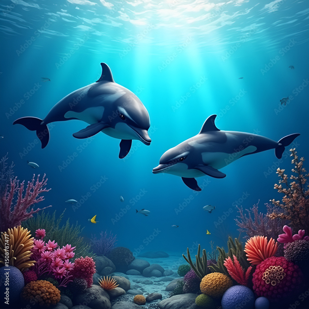 Fototapeta premium school of fish