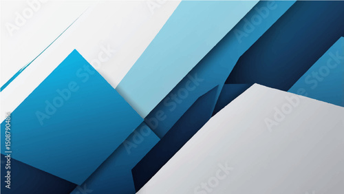 Blue vector abstract geometrical shape modern background


