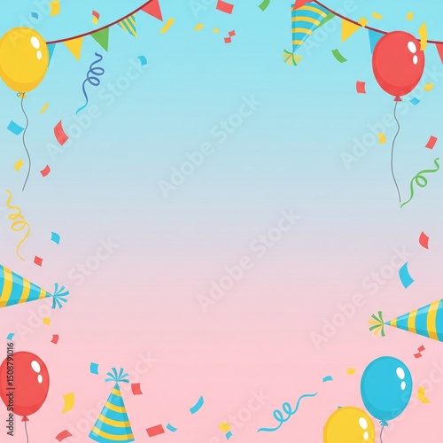 birthday card with balloons
