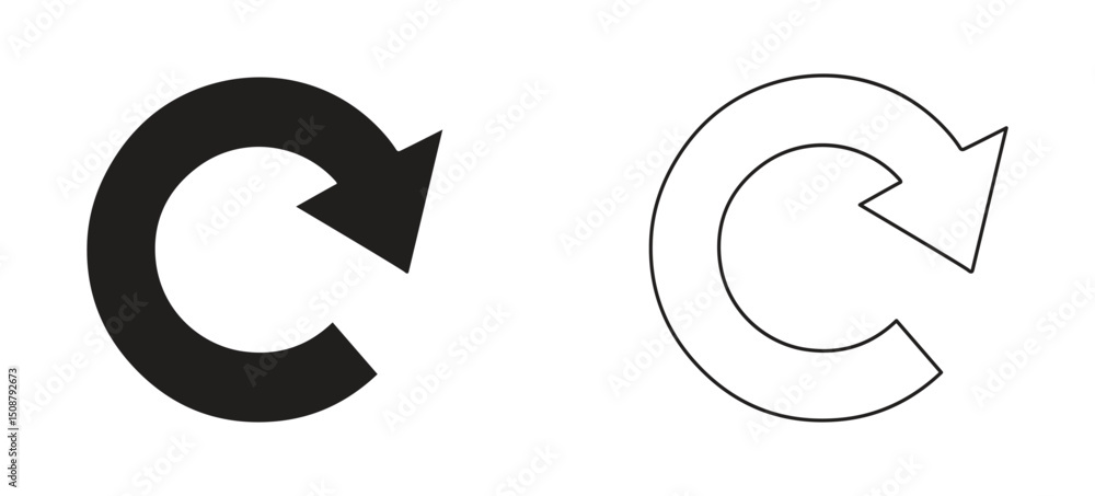 Refresh icon vector isolated on white background. Refresh icon vector isolated on white background.