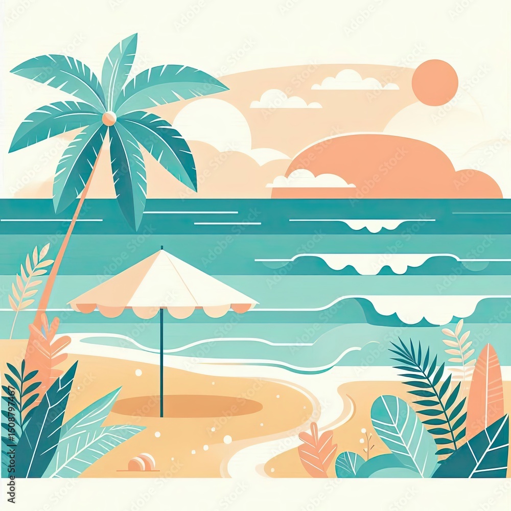 Obraz premium Summer Vacation by the Sea