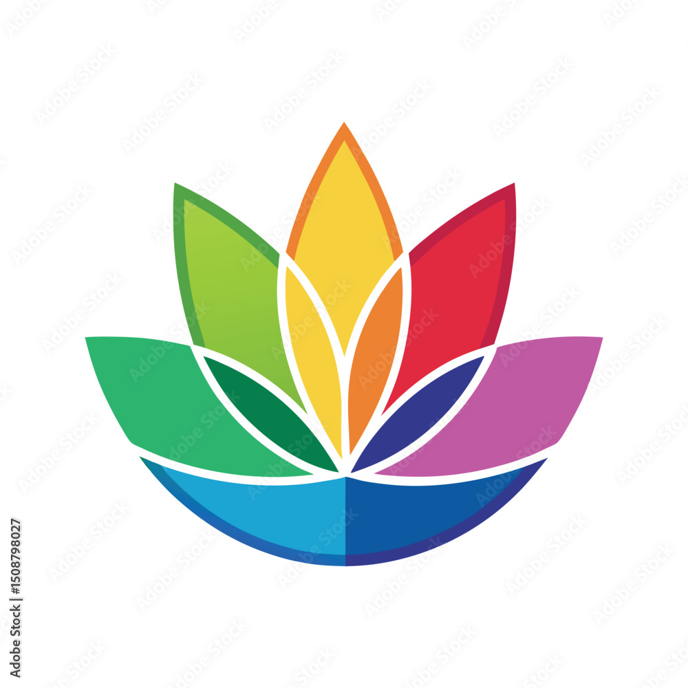 Fototapeta premium Rainbow Lotus Flower