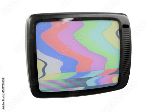 Old tv isolated on white