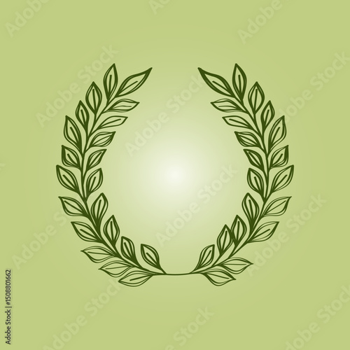 Laurel wreath trendy artwork ravishing abstract vector illustration colorful applicable design