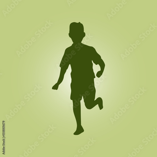 Little boy run trendy artwork ravishing abstract vector illustration colorful applicable design