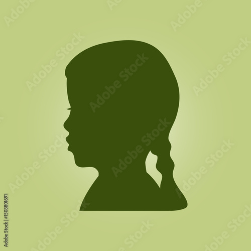 Little girl trendy artwork ravishing abstract vector illustration colorful applicable design