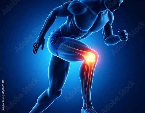 Anatomical runner with painful knee