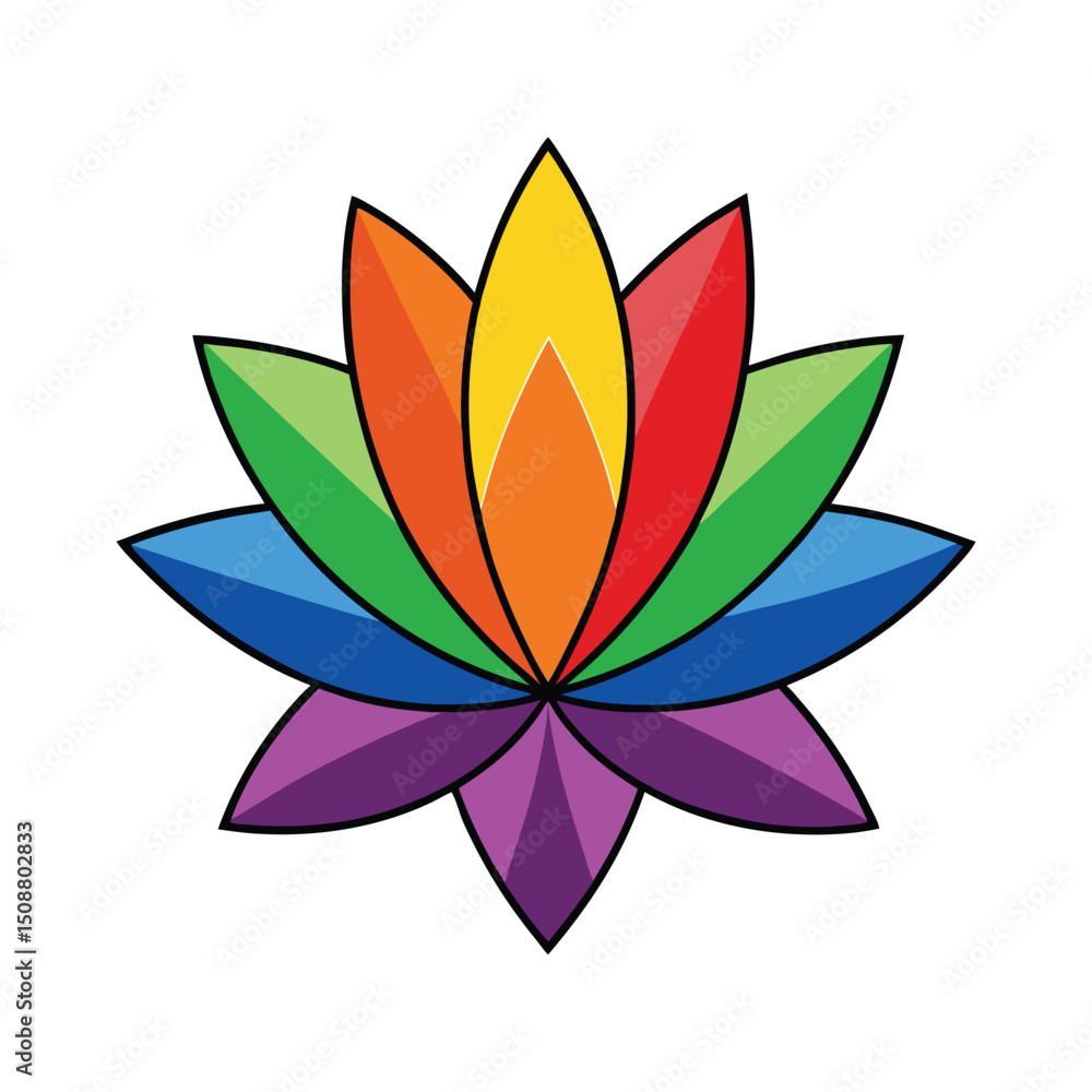 Rainbow Lotus Flower Symbol Rainbow Lotus Flower Symbol
