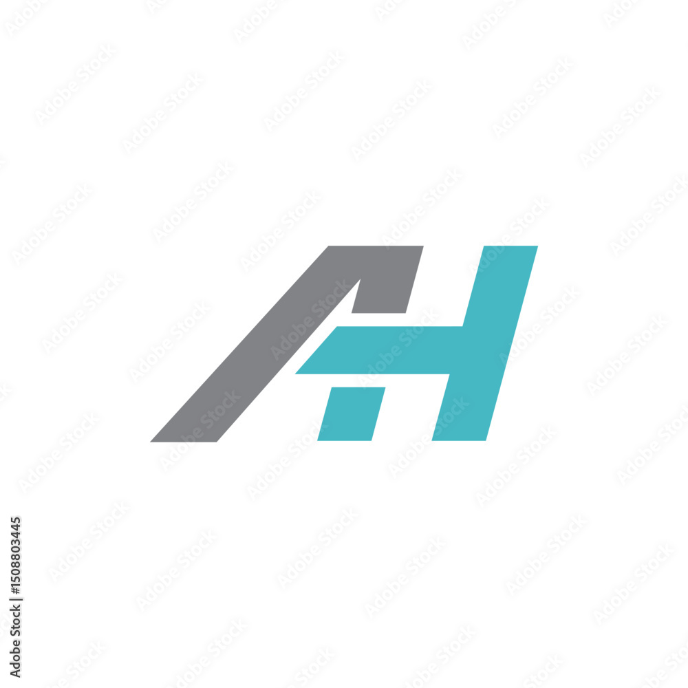 AH abstract vector logo design AH abstract vector logo design