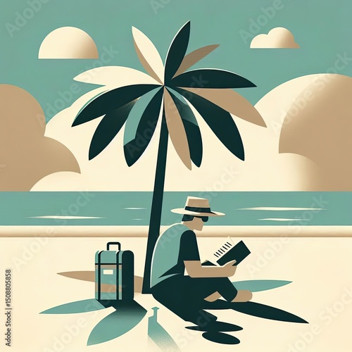 Seaside Serenity and Soft Palm Shade