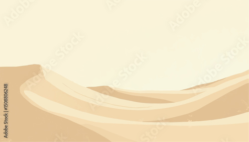 Sand dune landscape in light beige color