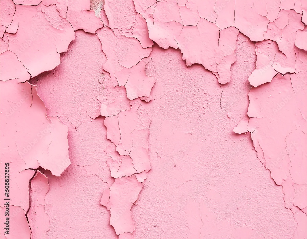 Fototapeta premium Cracked pink wall texture