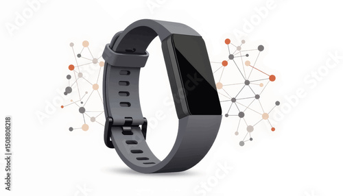 Wearable smart medicine reminder bracelet showcasing tech connectivity