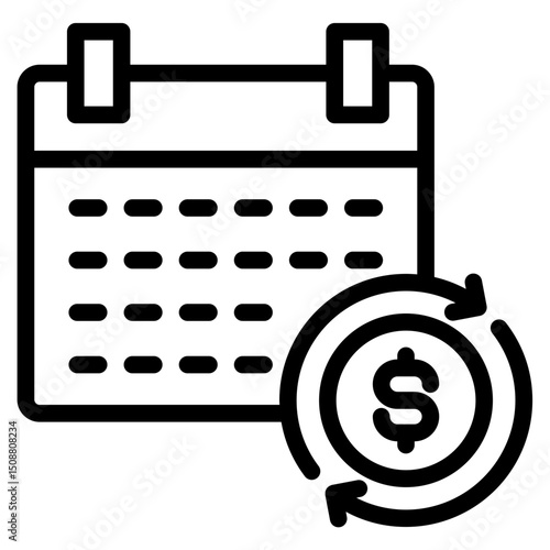 Debt repayment icon in vector illustration