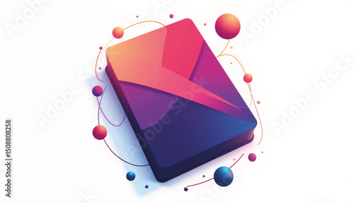 Abstract NFT collection card design with vibrant colors, digital art