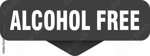 alcohol free sticker. alcohol free sign on transparent background