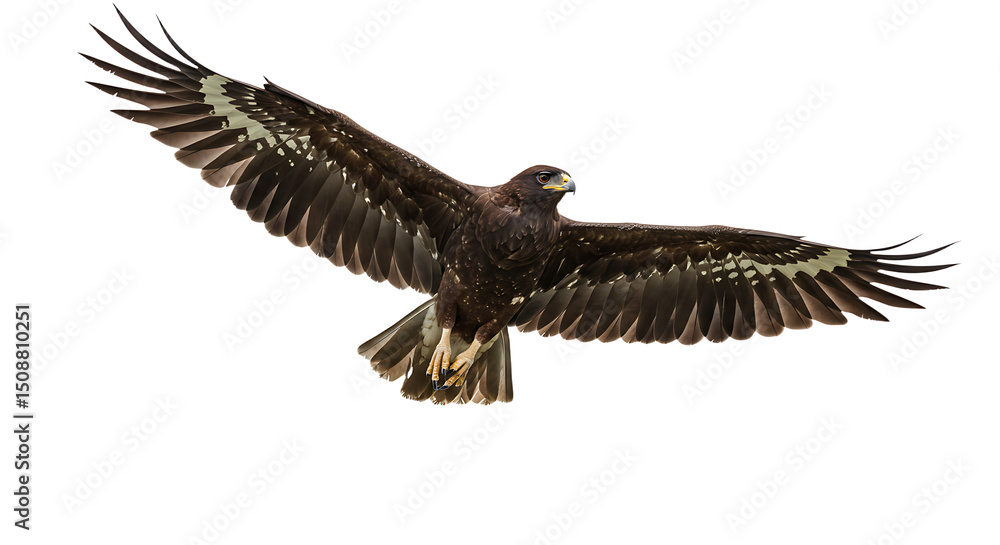 Obraz premium Majestic Eagle in Flight Showcasing Detailed Wing Feathers and Sharp Talons