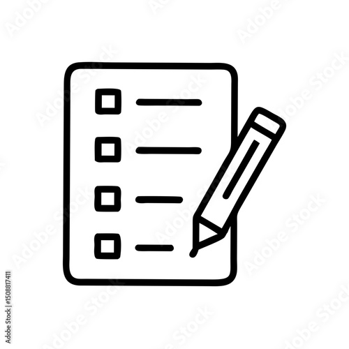 check list with pencil icon