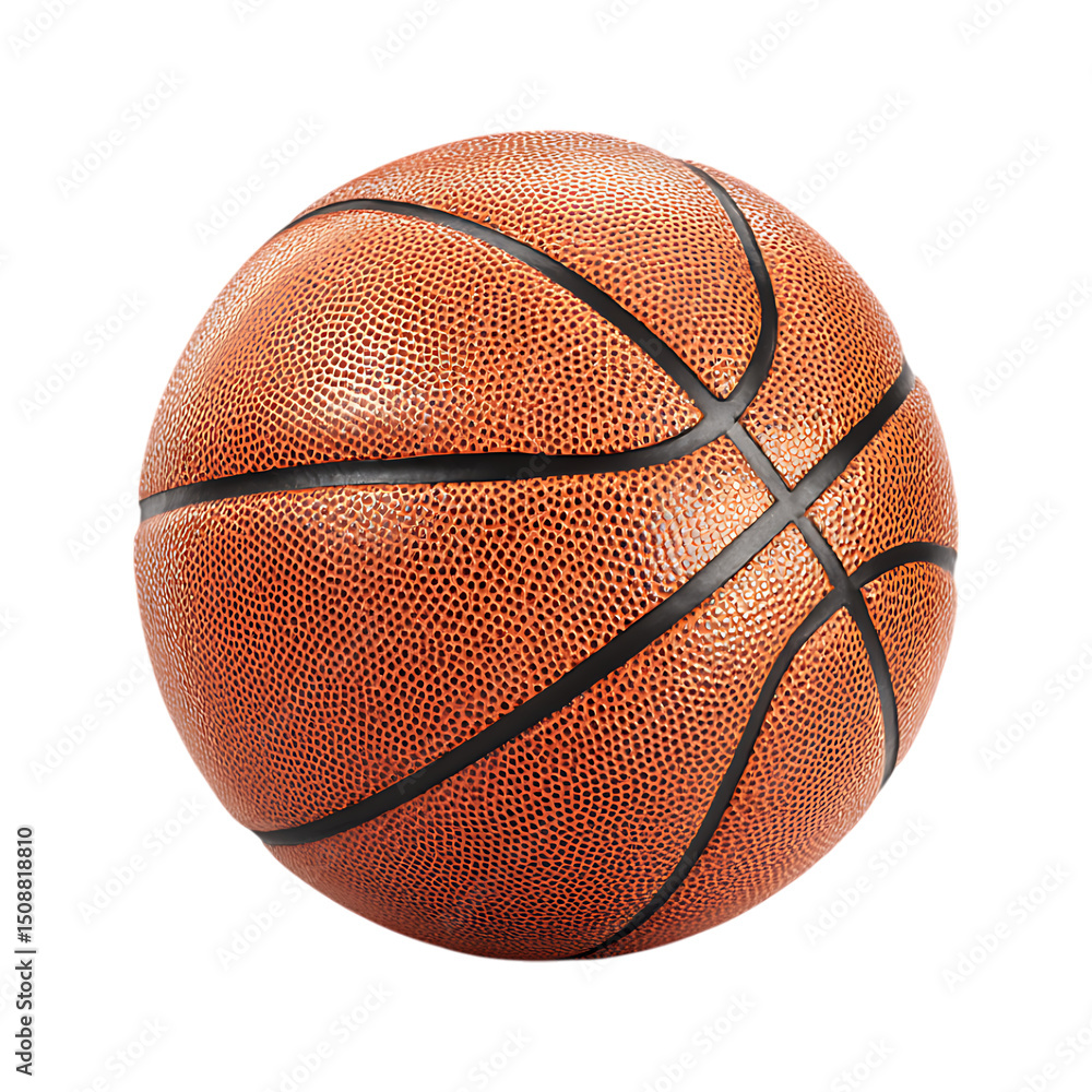 Fototapeta premium Classic orange basketball on white background