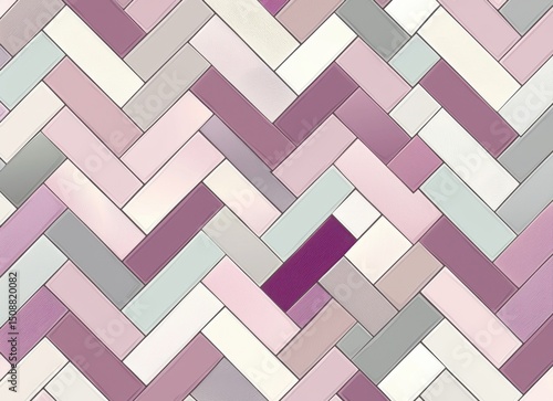 Pastel Herringbone Tile Pattern