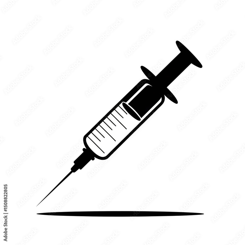 Fototapeta premium clipart illustration of a syringe tube