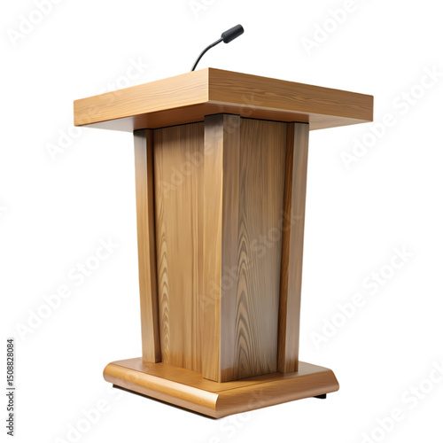 Elegant Wooden Lectern A Presentation Podium