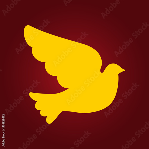 Dove bird trendy artwork magnificent abstract vector illustration colorful applicable design