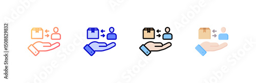 Direct Marketing  Icon set multiple style collection