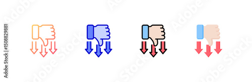 Disadvantage  Icon set multiple style collection