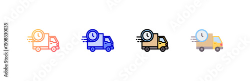 Fast Delivery  Icon set multiple style collection