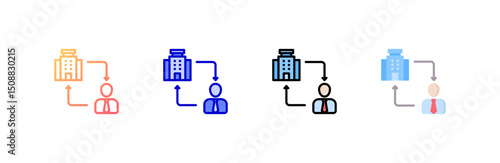 B2c  Icon set multiple style collection