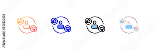 Customer Feedback  Icon set multiple style collection