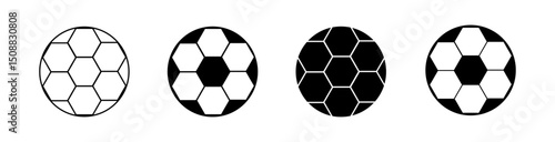 Soccer ball icon. football simple black style, Vector illustration.
