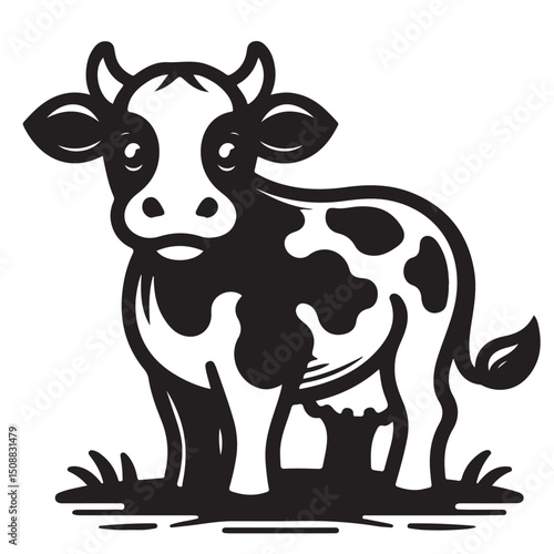 cartoon cow vector image