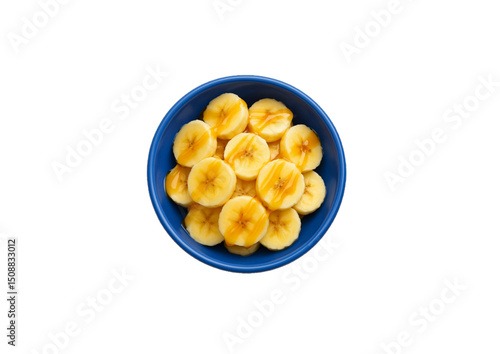 slice of banana with honey 