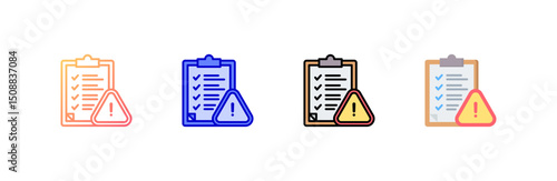 Risk Assessment Icon set multiple style collection