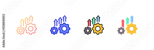 Improvement Icon set multiple style collection
