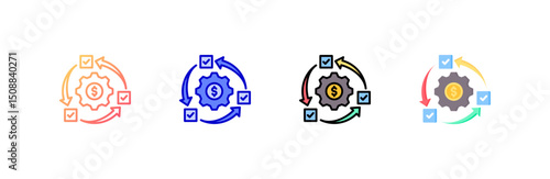 Agile Icon set multiple style collection