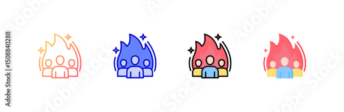 Team Spirit Icon set multiple style collection