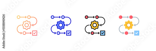 Methodology Icon set multiple style collection