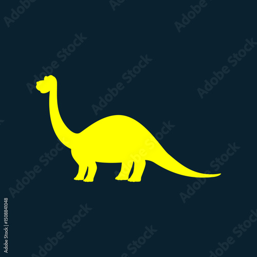Brontosaurus Dinosaur trendy artwork delightful abstract vector illustration colorful practical design