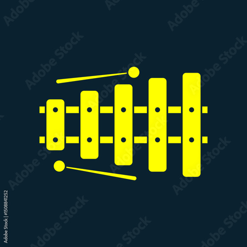 Xylophone trendy artwork delightful abstract vector illustration colorful practical design