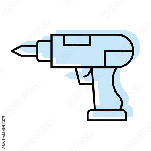 Hand Drill color shadow thinline icon , vector, pixel perfect, illustrator file 
