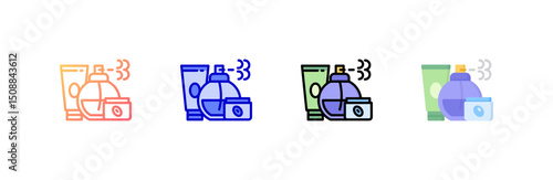 Cosmetics Icon set multiple style collection